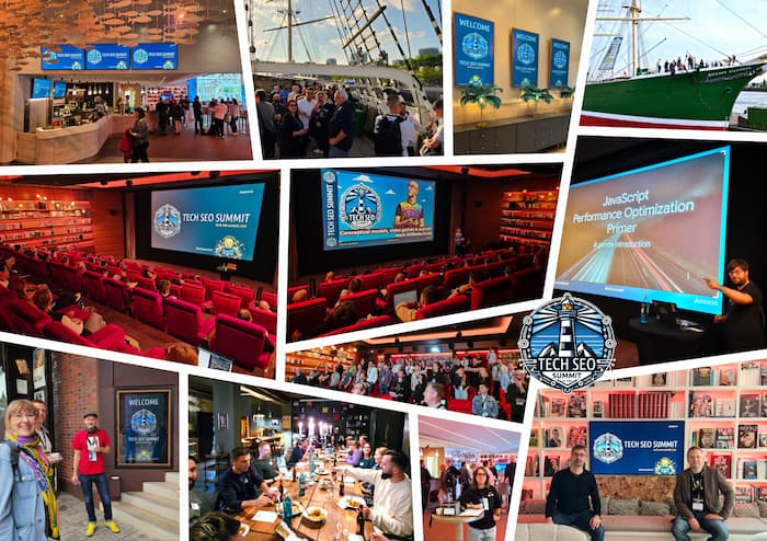 Tech SEO Summit Location Overview. Shows both the cinema and the museum ship at which the summit takes place.